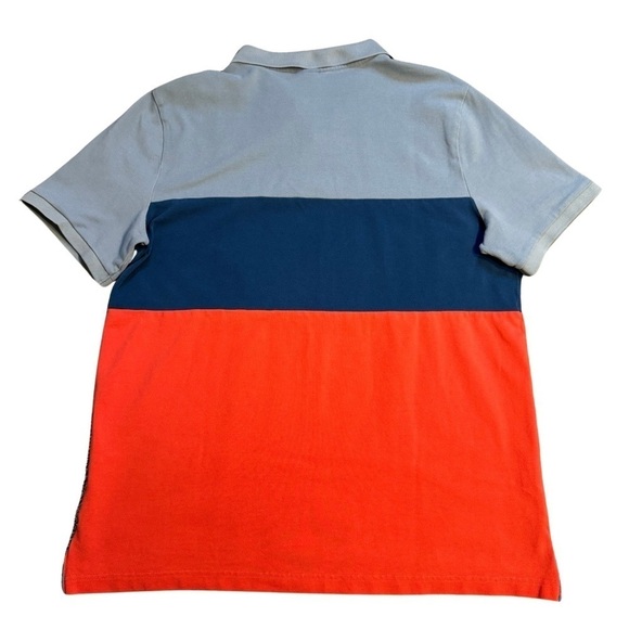 Nike Men's Polo XL Blue Orange 100% Cotton Basic Color block - Picture 3 of 5
